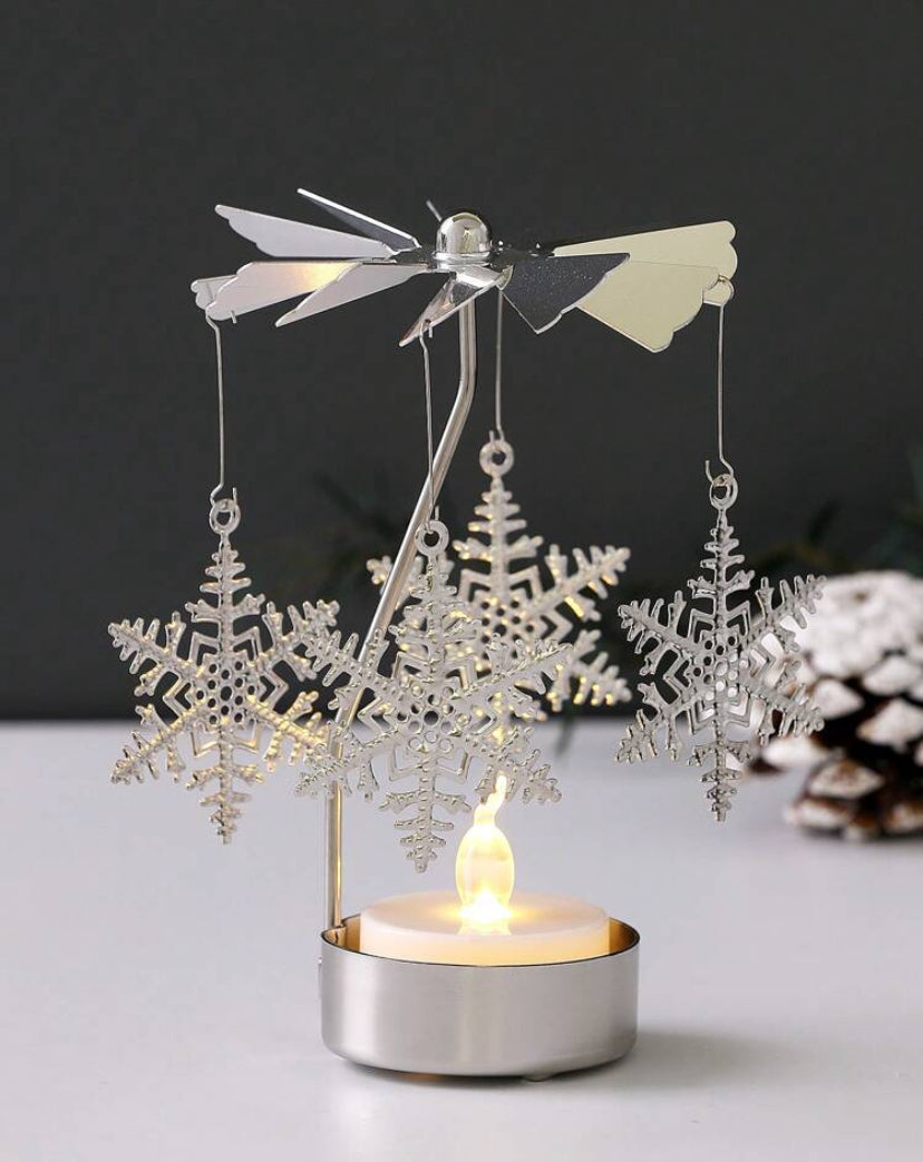 Swedish Angel Chime - Rotating Carousel Tea Light Holder