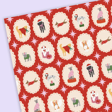 Christmas Dogs Wrapping Paper