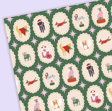 Christmas Dogs Wrapping Paper